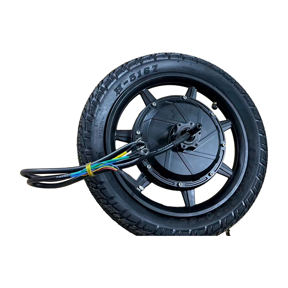 120KM/H Hub Motor with Tire 14x2.125 Electric Bicycle Wheel 48V 60V 72V 1500W-3500W Ebike Brushless High Speed 1200RPM Scooter