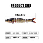 Fishing Lures Multi Jointed Swimbait Crank Bait Slow Sinking Bionic Artificial Bait Freshwater Saltwater Trout Bass Fishing Acce