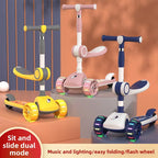 3-in-1 Scooter for Children Aged 1–3, 6–12: A versatile ride-on and push-along scooter for little boys and girls