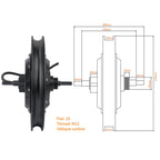 120KM/H Hub Motor with Tire 14x2.125 Electric Bicycle Wheel 48V 60V 72V 1500W-3500W Ebike Brushless High Speed 1200RPM Scooter