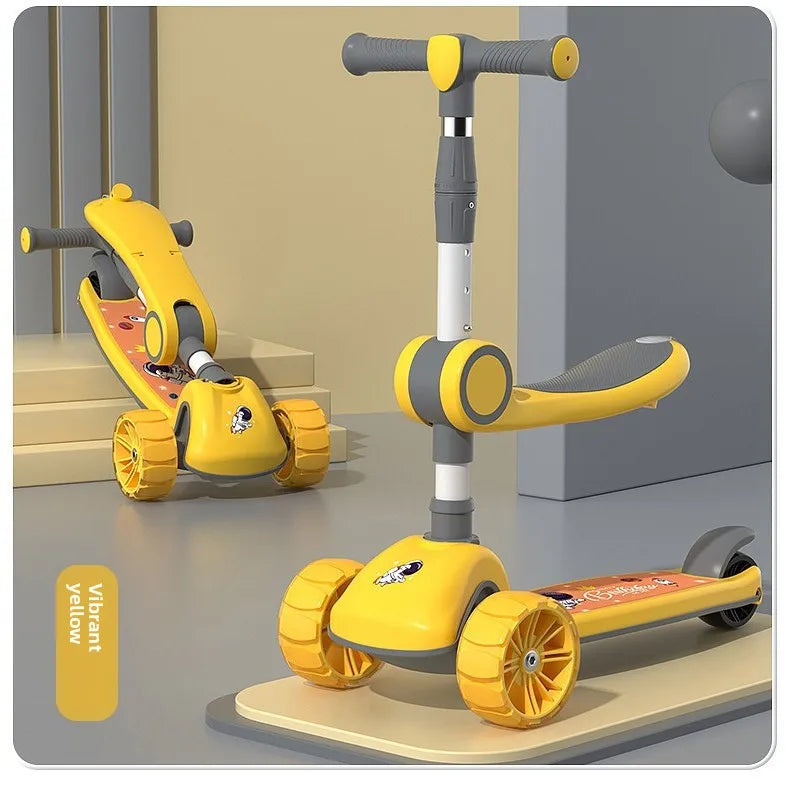3-in-1 Scooter for Children Aged 1–3, 6–12: A versatile ride-on and push-along scooter for little boys and girls