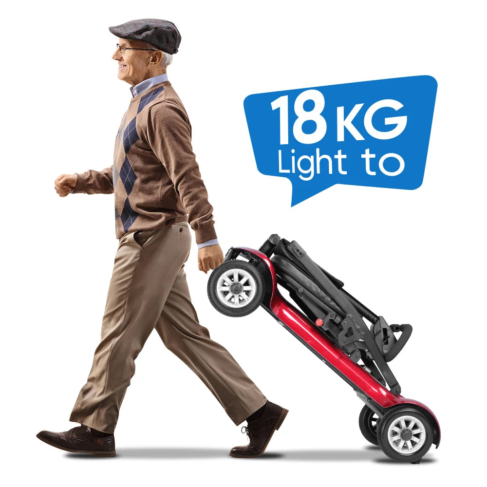 Compact Foldable Lightweight 4 Wheel Mobility Scooter