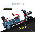 Mobility Scooter For Senior 3 Wheels Electric Scooter Cargo 600W 60V Electric Tricycle For Adults With Back Seat Movable Trike