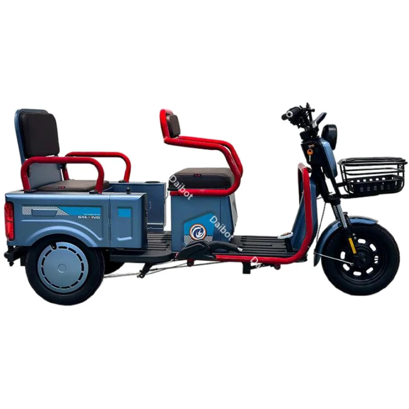 Mobility Scooter For Senior 3 Wheels Electric Scooter Cargo 600W 60V Electric Tricycle For Adults With Back Seat Movable Trike