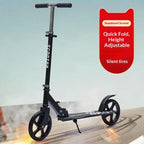 Foldable Kick Scooter Adults Kids Teens Urban Commuter Campus Lightweight Portable Two Wheels Adjustable Handlebars Scooters
