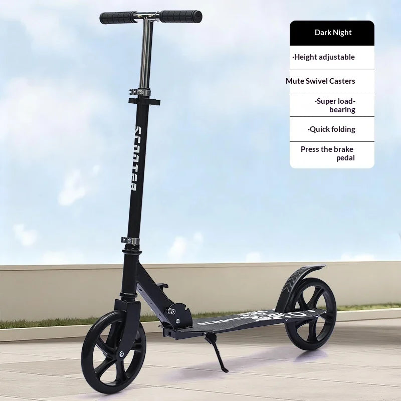 Foldable Kick Scooter Adults Kids Teens Urban Commuter Campus Lightweight Portable Two Wheels Adjustable Handlebars Scooters