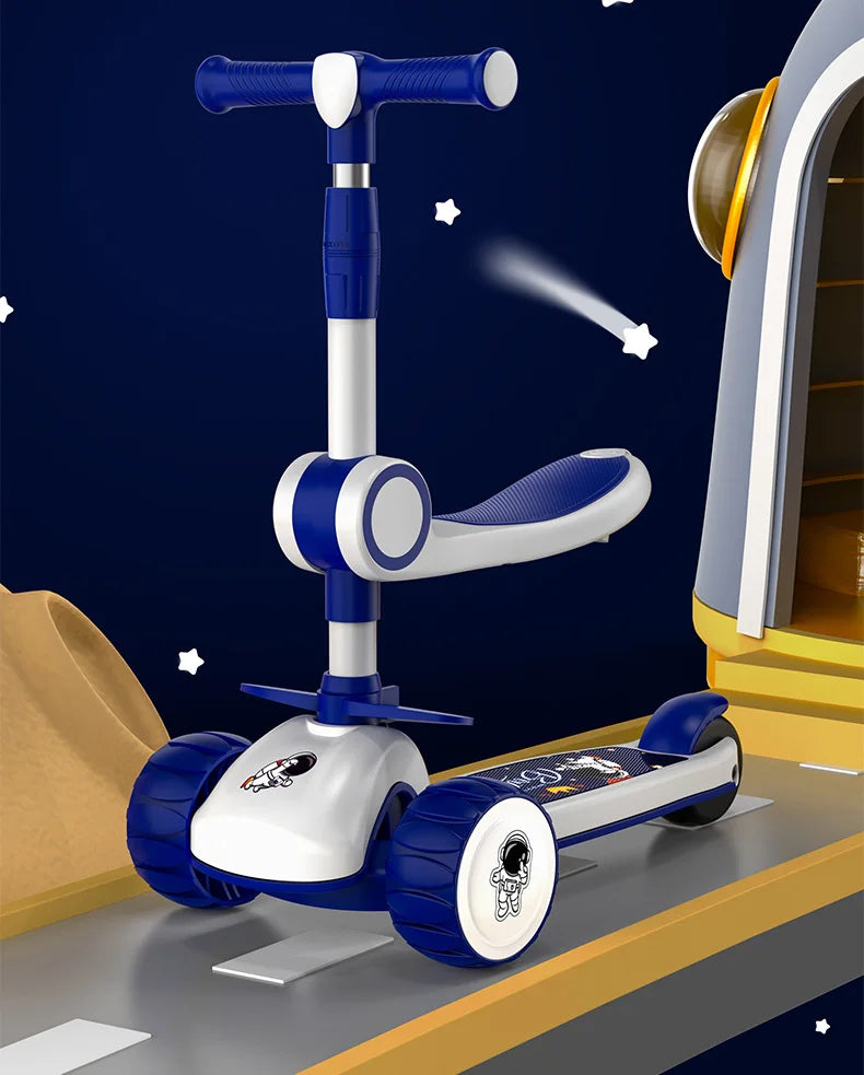 3-in-1 Scooter for Children Aged 1–3, 6–12: A versatile ride-on and push-along scooter for little boys and girls