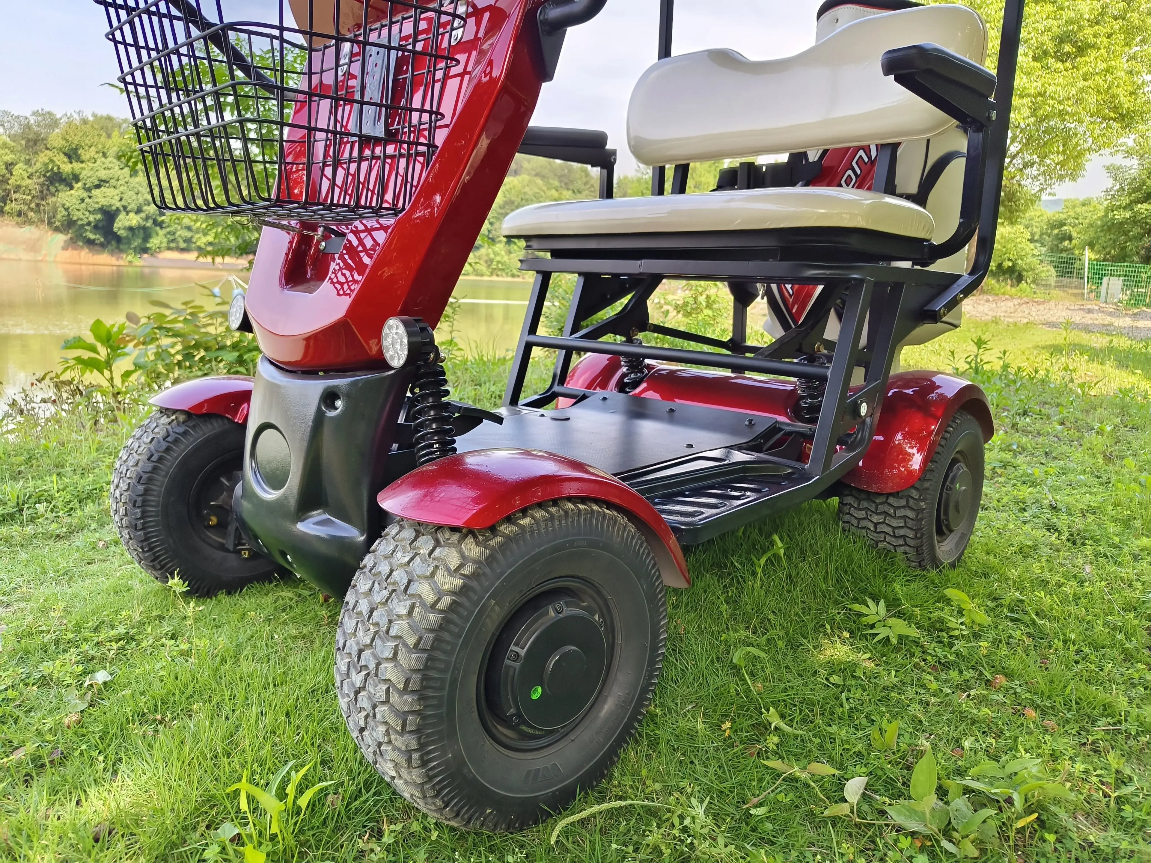 (Golf01) 4 Motor High Quality 2 Person Elderly Mobility Scooter Golf Buggy Cart Golf Car