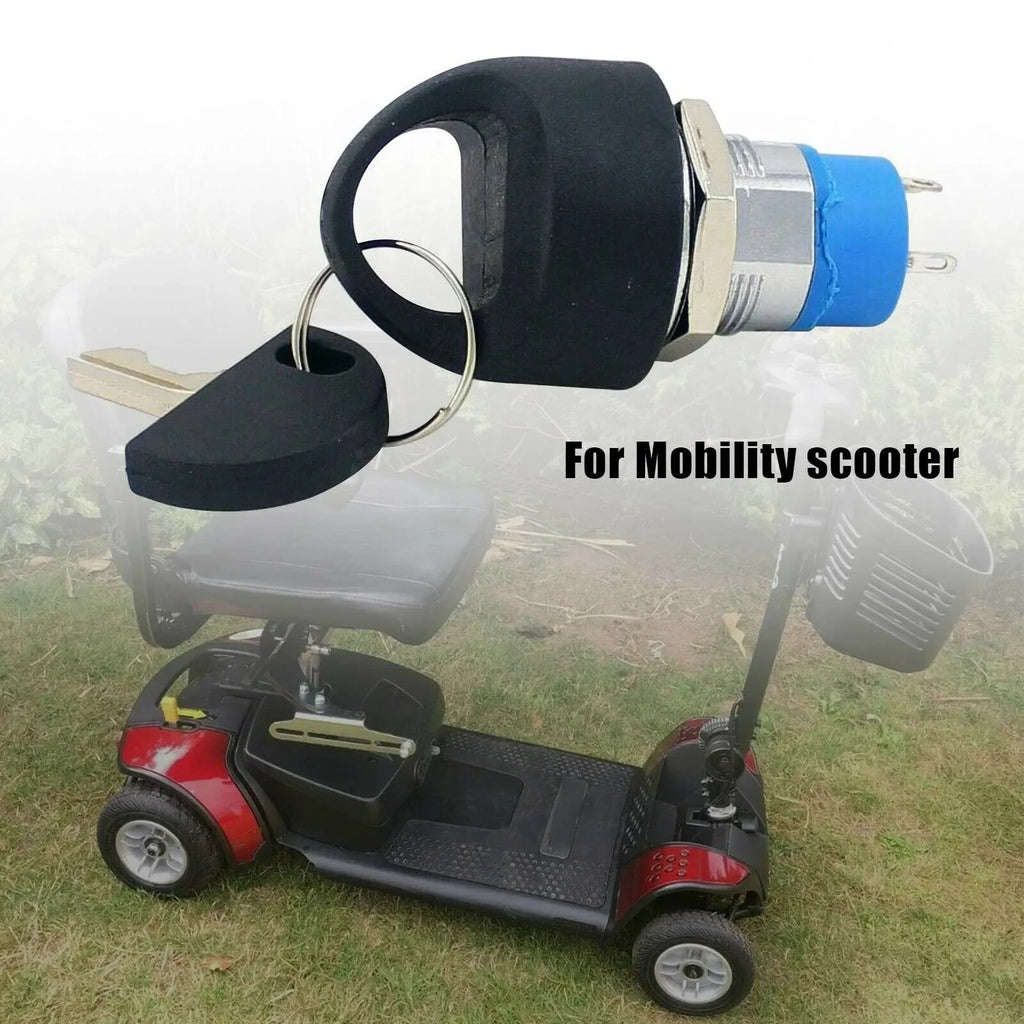 Motorcycle Ignition Switch With 2 Keys Mobility Scooter Spare Start On-Off Mobility Scooters Interior Parts