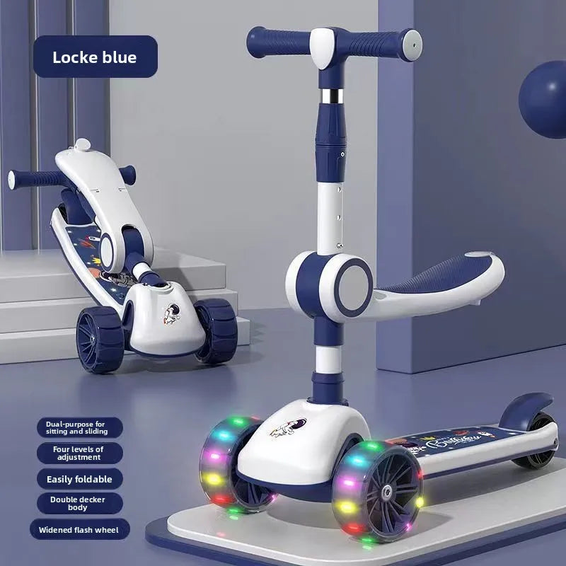 3-in-1 Scooter for Children Aged 1–3, 6–12: A versatile ride-on and push-along scooter for little boys and girls