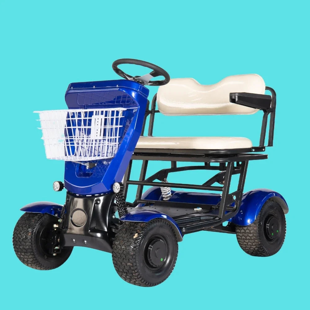 (Golf01) 4 Motor High Quality 2 Person Elderly Mobility Scooter Golf Buggy Cart Golf Car