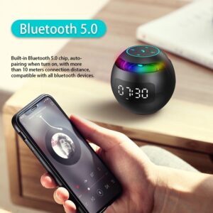 Mini-Bluetooth-Speaker-Portable-with-LED-Light-FM-Radio-Speakers-Alarm-Clock-Timer-Altavoces-Music-Boombox-5