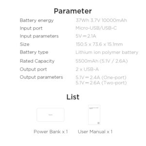 Original-Xiaomi-Redmi-Power-Bank-10000mAh-USB-Type-C-Portable-Charging-Powerbank-10000-External-Battery-Poverbank-3