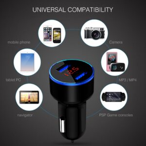 Car-Charger-For-Cigarette-Lighter-Smart-Phone-USB-Adapter-Mobile-Phone-Charger-Dual-USB-Digital-Display-4