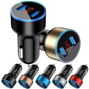 Car-Charger-For-Cigarette-Lighter-Smart-Phone-USB-Adapter-Mobile-Phone-Charger-Dual-USB-Digital-Display-5