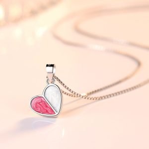 New-925-Sterling-Silver-Women-Necklaces-Fashion-Luscious-Cute-Heart-Shaped-Pendant-Clavicle-Chain-Jewelry-Gift-4