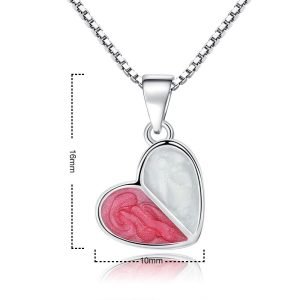 New-925-Sterling-Silver-Women-Necklaces-Fashion-Luscious-Cute-Heart-Shaped-Pendant-Clavicle-Chain-Jewelry-Gift-5